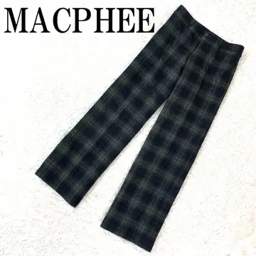 MACPHEE 맥피 캐주얼 팬츠 그린 체크 38 B9100