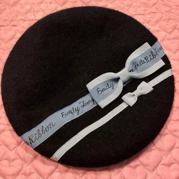 Emily Temple cute 로고 리본 베레모