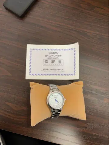 SEIKO 아날로그 시계 실버/화이트