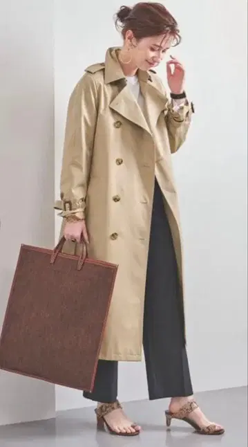 유나이티드 애로우즈 개버 트렌치코트 34