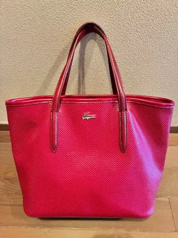 토트백 가죽 천연 가죽 빨간색 세련된 사슴 무늬 고급 샹타코 라코스테