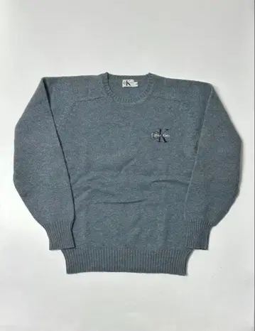 Calvin Klein 블루 그레이 크루넥 스웨터 M 사이즈