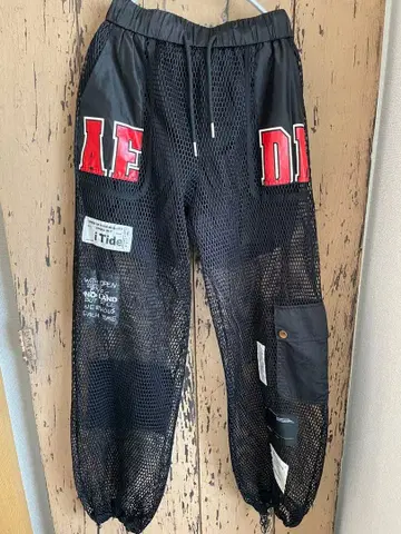 메쉬 블랙 팬츠