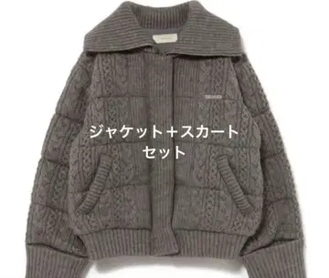 andmary Mary quilting knit jacket gray
