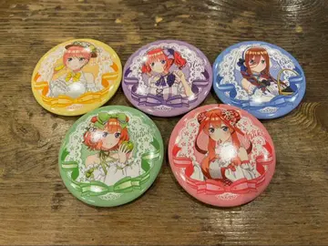 5등분의 신부 훼미리마트 콜라보 트레이딩 캔뱃지 5종 컴플리트 세트