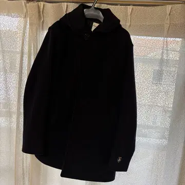 오시발 후드 부착 네이비 울 코트 사이즈 2