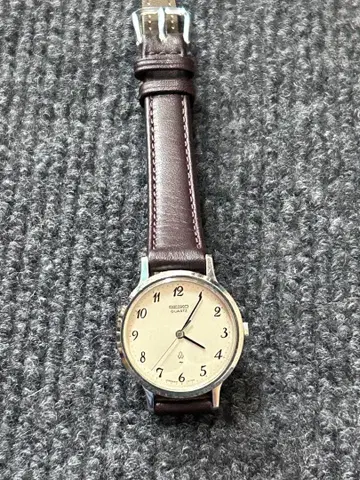 세이코 아날로그 손목시계 브라운