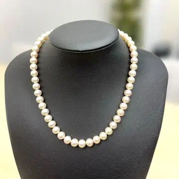 [ T ] 펄 목걸이 SV 각인 있음 약 44cm 귀찌 세트