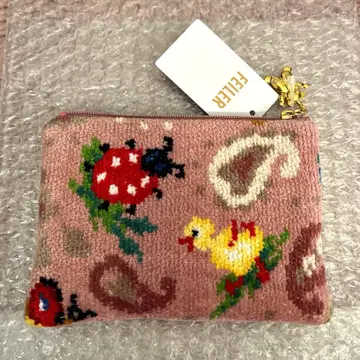 FEILER x 긴자와 레이스 콜라보 핑크 티슈 파우치