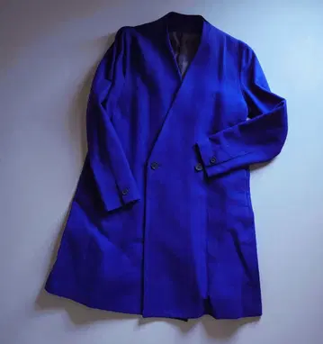 남성용 노카라 코트 파랑