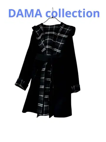 더마 컬렉션 리버 코트 더블 페이스 롱 코트 블랙 울 M