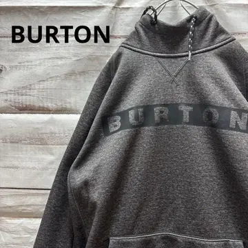 BURTON 발수 가공 풀오버 후드티 스노우보드 스키 다크 그레이 로고