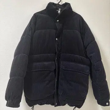 ZARA 코듀로이 다운 자켓 코튼 네이비 s-m 사이즈