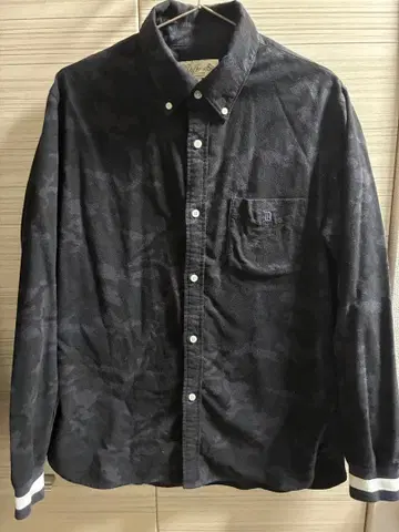 카모 패턴 블랙 긴팔 셔츠