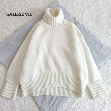 갤러리 비 파인 울 하이넥 풀오버 아이보리