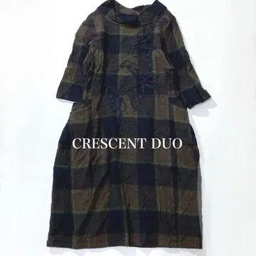크레센트 듀오 / 체크 울 원피스