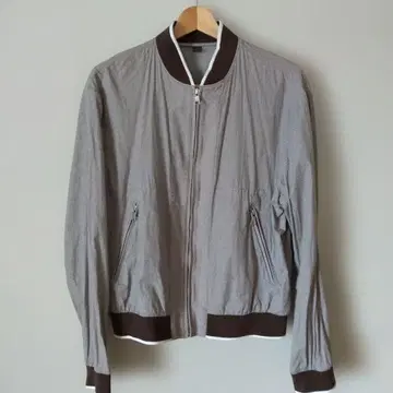 바나나 리퍼블릭 그레이 체크 무늬 점퍼