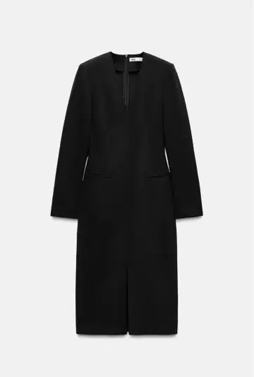 ZARA V-NECK DRESS ZW COLLECTION L