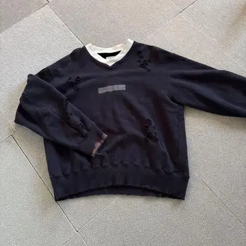 stein V넥 맨투맨 M 네이비