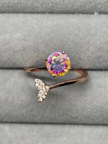 모이사나이트 인어 꼬리 반지