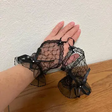 블랙 레이스 장갑
