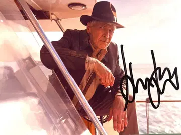 해리슨 포드 친필 사인 2L 사이즈 사진 -