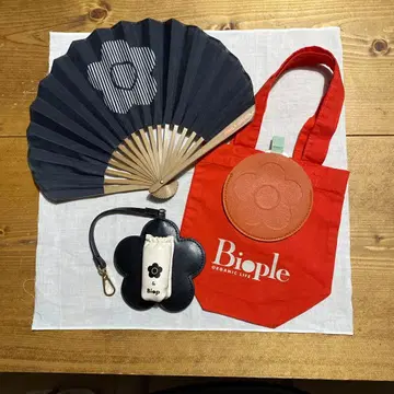 Biople 꽃 모양 토트백과 파우치 세트