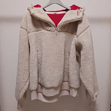 리사이클 보아 후드 풀오버 하프 지퍼 [차일드우먼]