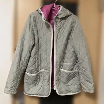 adidas 퀼팅 다운 자켓 그레이