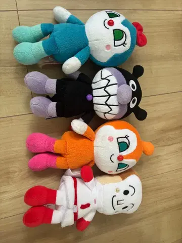 호빵맨 봉제 인형 5체 세트 코킨, 세균맨, 식빵맨