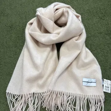 [ 새상품 미사용 ] 택 포함 대형 스톨 머플러 울 캐시미어 혼방 베이지