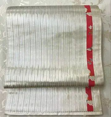 앤티크 실버 후쿠로 오비 라인 나비