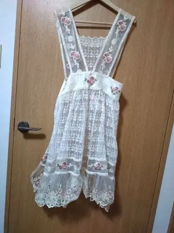 Je;embellir 레이스 에이프런 탭 쇼트 기장