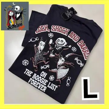 택 포함 새상품 나이트메어 비포 크리스마스 락 쇼크 배럴 T셔츠