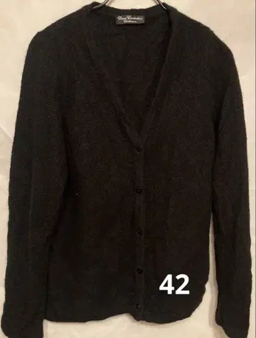 이탈리아 DucaContedini 캐시미어 100% 블랙 가디건 42