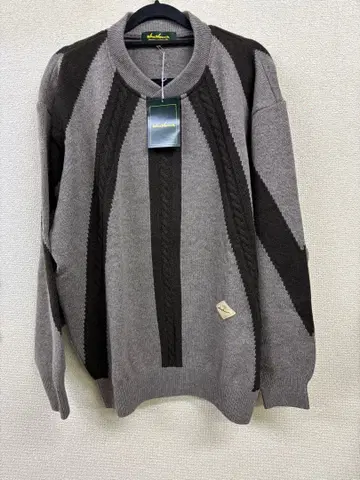 새상품 혼마 HONMA 케이블 니트 스웨터 그레이