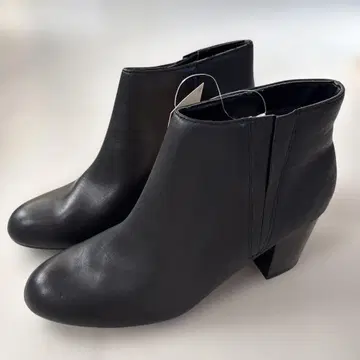 미사용 무인양품 천연 가죽 숏부츠 S 블랙