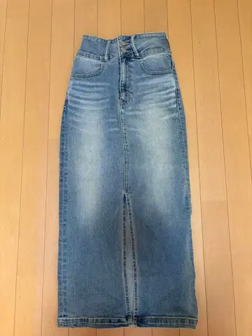 AZUL 라이트 블루 데님 타이트 스커트