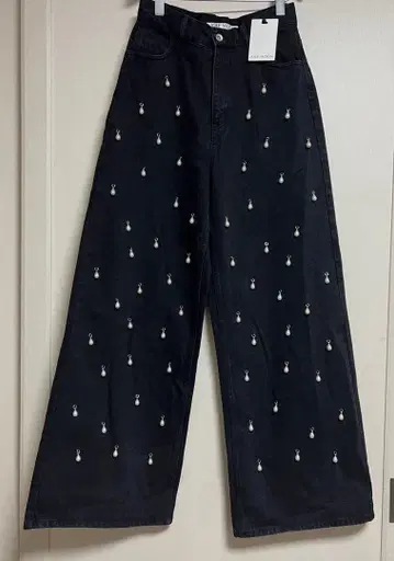 JOSE MOON 블랙 펄 와이드 팬츠