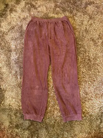 BEAMS 코듀로이 와이드 이지 팬츠 테라코타 색상