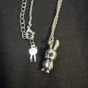 초레어 구하기 어려움 cune 큔 실버 입체 토끼 목걸이