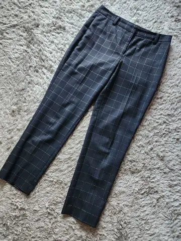 띠어리 럭스 새상품급 블랙 체크 무늬 팬츠 40