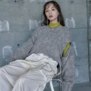 HARE 샤기 멀티 WAY 니트 가디건