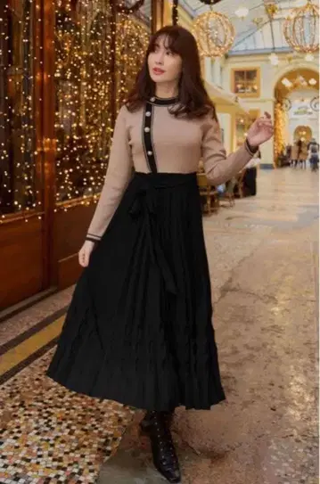 Herlipto Saint Honore Long Dress beige