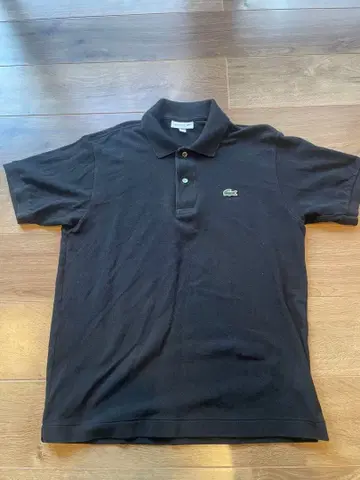 LACOSTE 블랙 피케 셔츠 L1212 클래식 핏