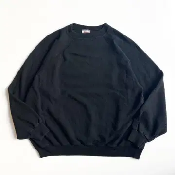 90s Hanes 헤인즈 블랭크 맨투맨 USA제 블랙 무지