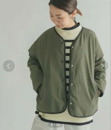 FORK&SPOON 패디드 리버서블 블루종