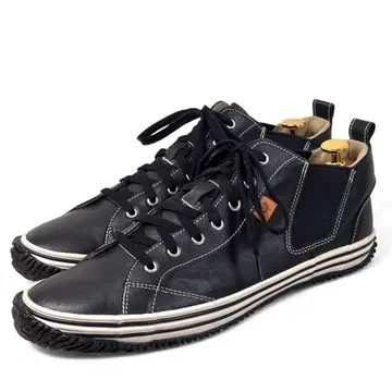 새상품급 스핑글무브 LL 27.5 가죽 스니커즈 사이드고어 블랙