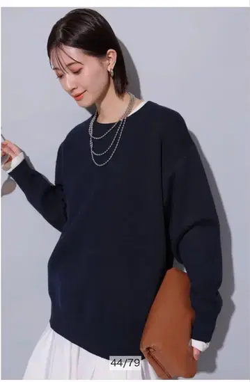 Arpege story 맨투맨 라이크 니트 네이비 M