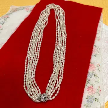 담수 진주 다층 목걸이